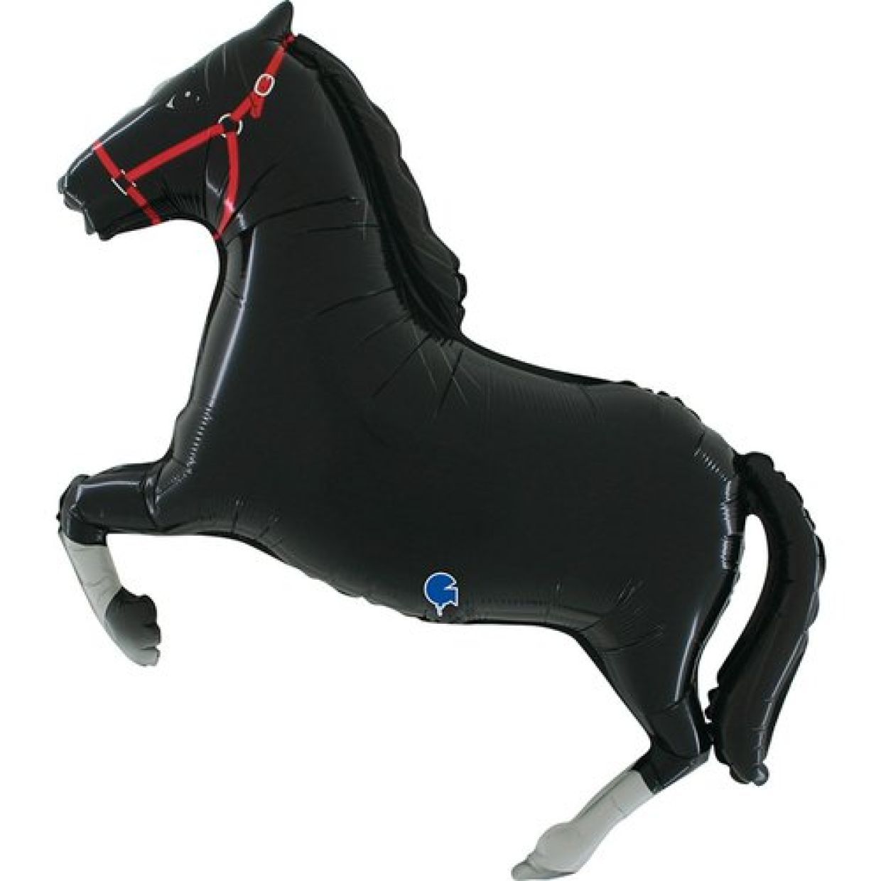 Balloon Foil Shape Horse Black 108cm