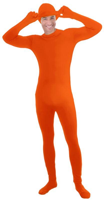 Costume Adult Invisible Skin Orange Spandex Bodysuit