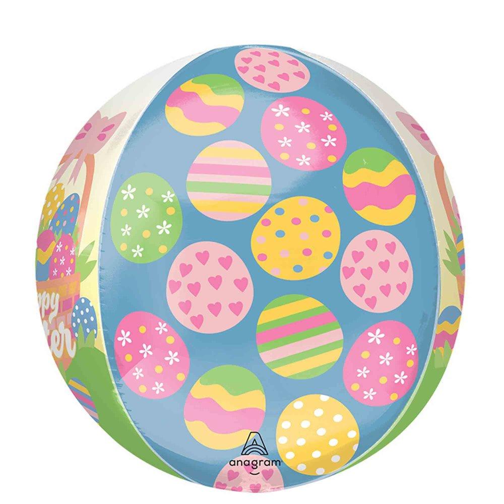 Balloon Foil Orbz Happy Easter Egg Basket