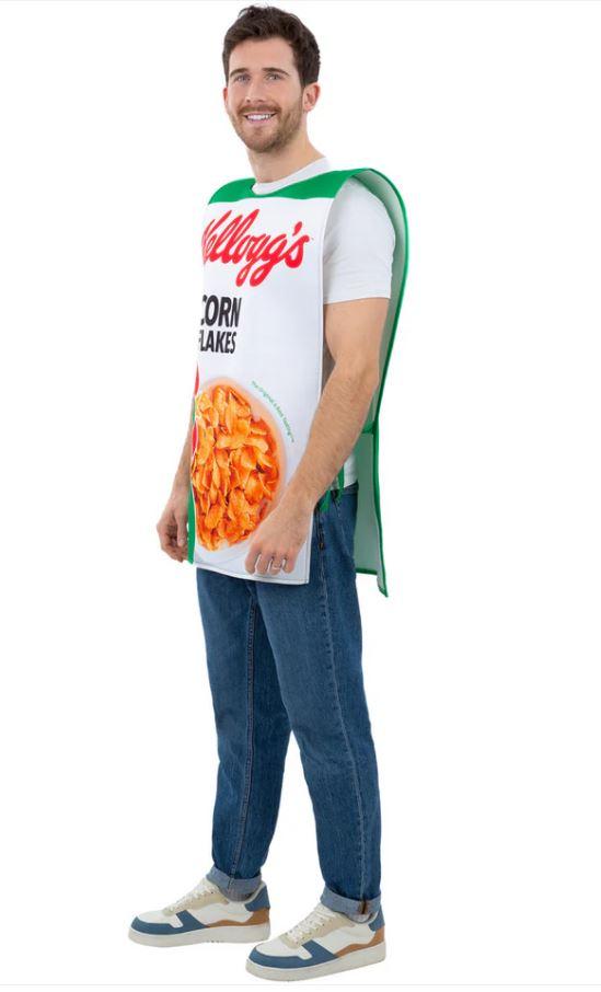Costume Adult Food Kellogs Corn Flakes Cereal Box Tabard