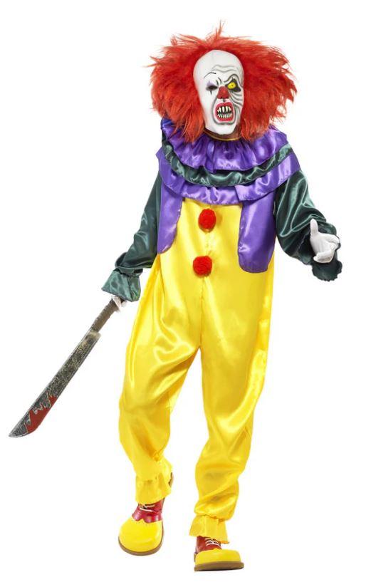Costume Adult Classic Horror Clown Medium - Discontinued Last Chance To Buy