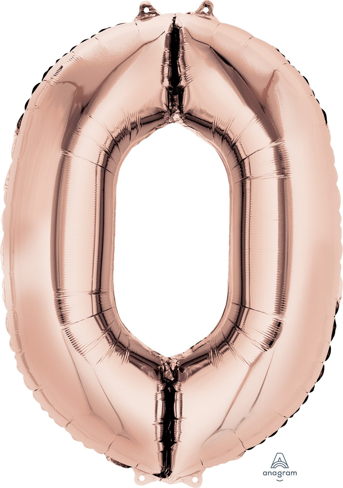 Balloon Foil Megaloon Num 0 Rose 66cm