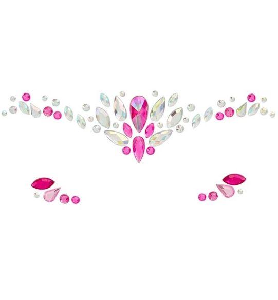 Face Jewels Pink & Diamonds Princess/Fairy Adhesive Costume Accessory