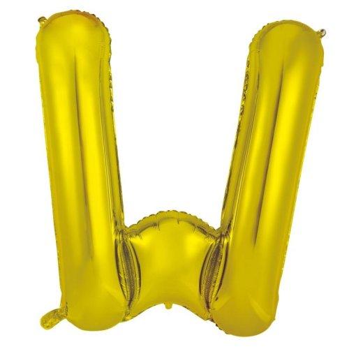 Balloon Foil Letter/Alphabet W Gold 86cm
