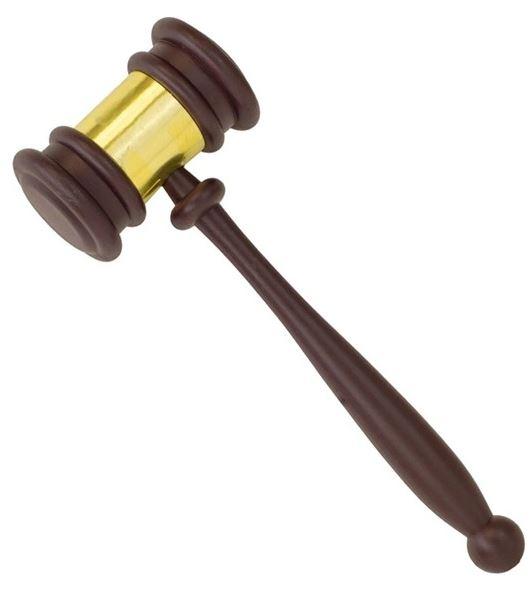 Costume Prop Judges Court Gavel/Hammer Large 26cm Long