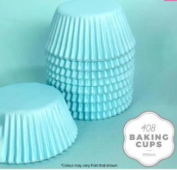 Baking Cupcake Paper Cases Pastel Blue Pk/200