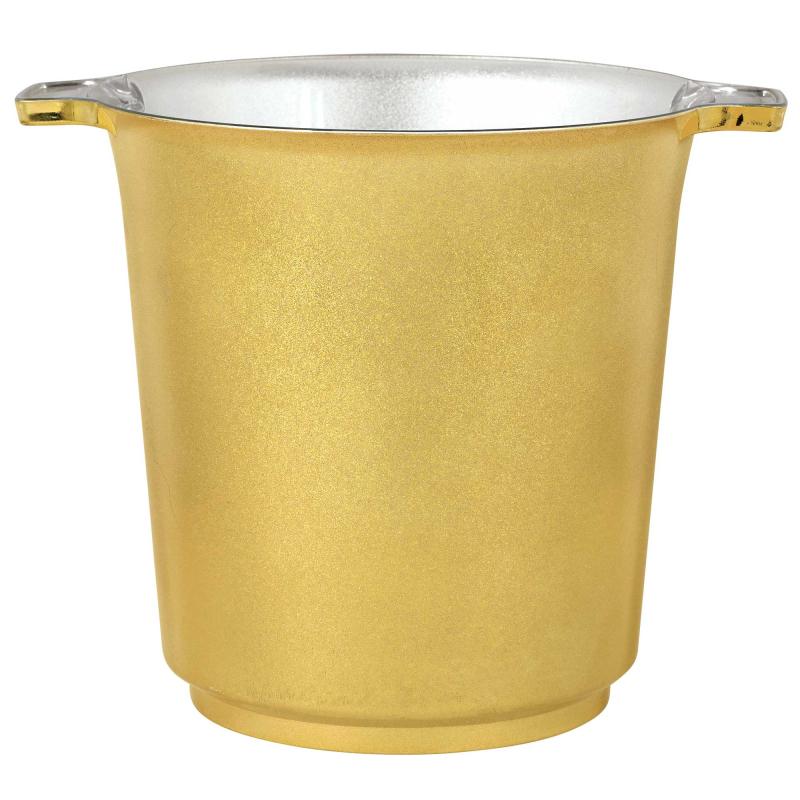 Ice Bucket Gold Plastic 21cm X 20cm