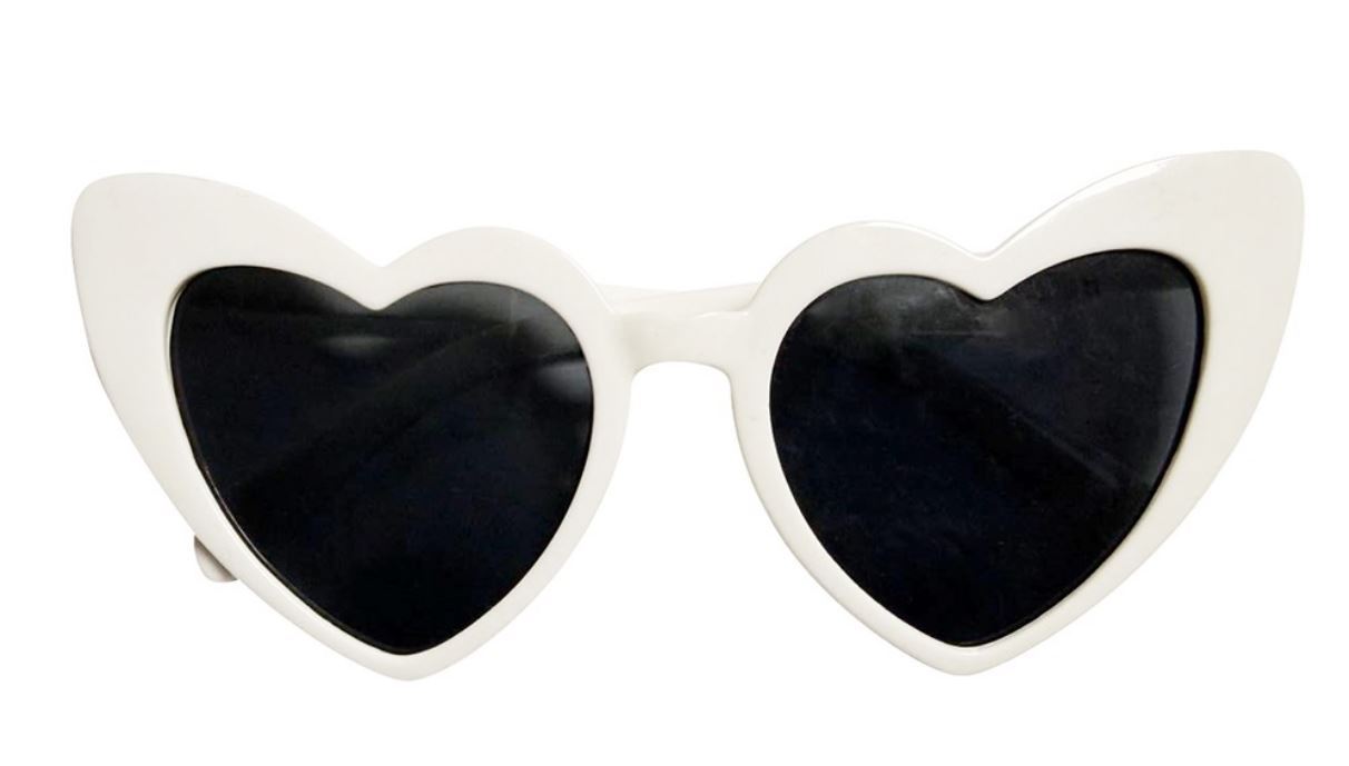 Glasses White Heart Shaped Hens Night Bride