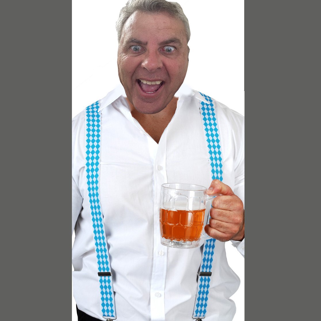 Suspenders/Braces Oktoberfest Blue & White