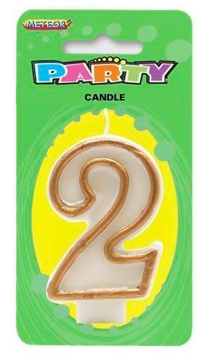 Candle Number 2 Gold - Discontinued Line Last Chance To Buy