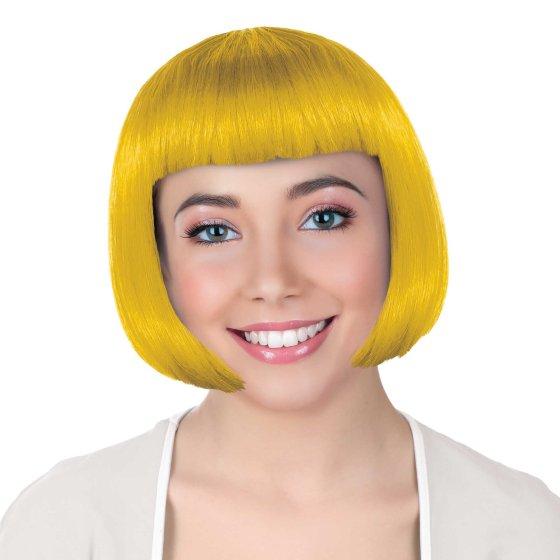 Yellow Team Spirit Yellow Bob Wig Budget Sports Supporter