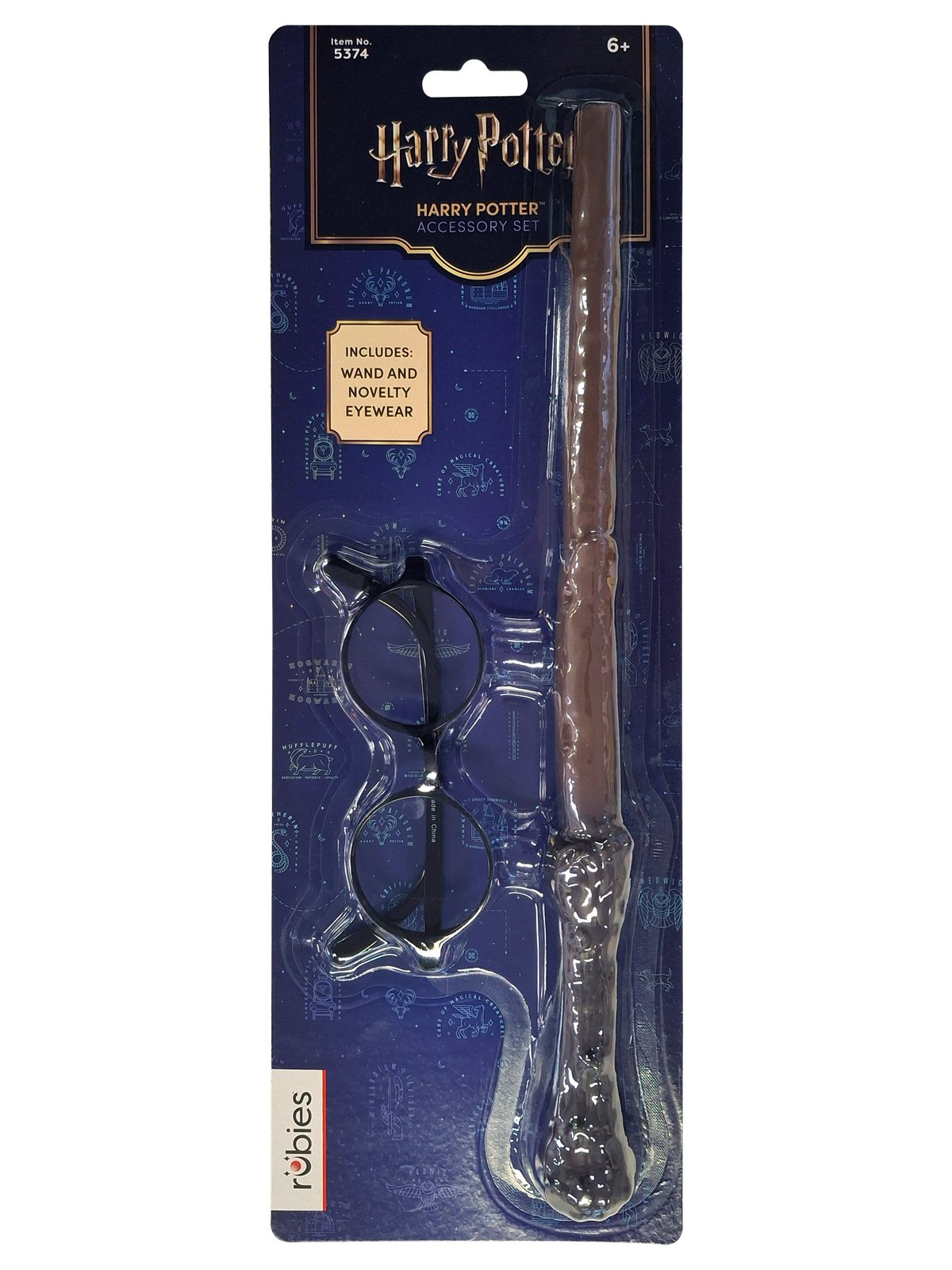 Harry Potter Set Wand & Glasses Costume Accessory