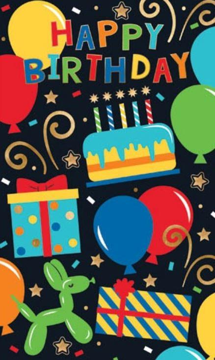 Greeting Card Happy Birthday Party Bright