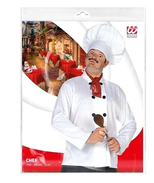Costume Adult Occupation Chef/Cook Set (Hat Jacket Scarf)