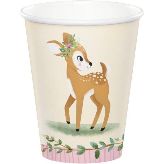 Deer Little One Cups Pk/8 1st Birthday
