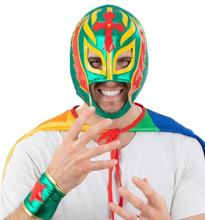 Costume Accessory Retro Pro Mexican Wrestling Star1980s/1990s Kit