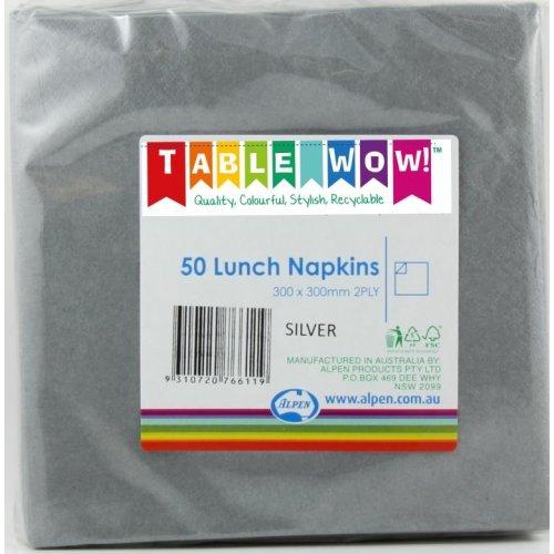 Napkin 2ply Lunch Silver Pk/50