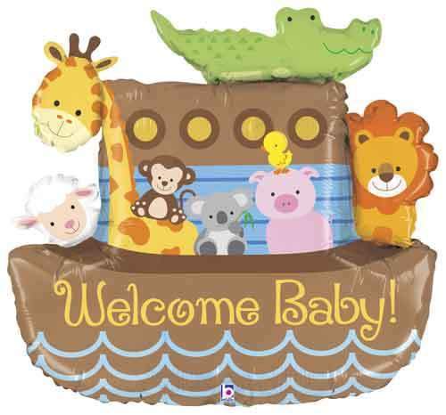 Balloon Foil Shape Welcome Baby Ark Last chance but