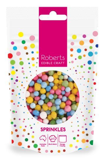 Edible Sprinkles Natural Colour Mix 60g Roberts