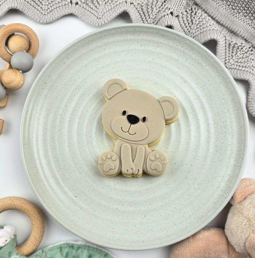 Teddy Bear Cookie/Biscuit Cutter And Debosser Set