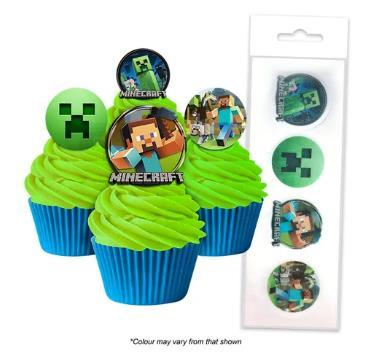 Edible Icing Wafer Topper Minecraft Pk/16