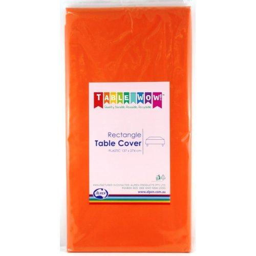 Tablecover Plastic Rectangle Orange