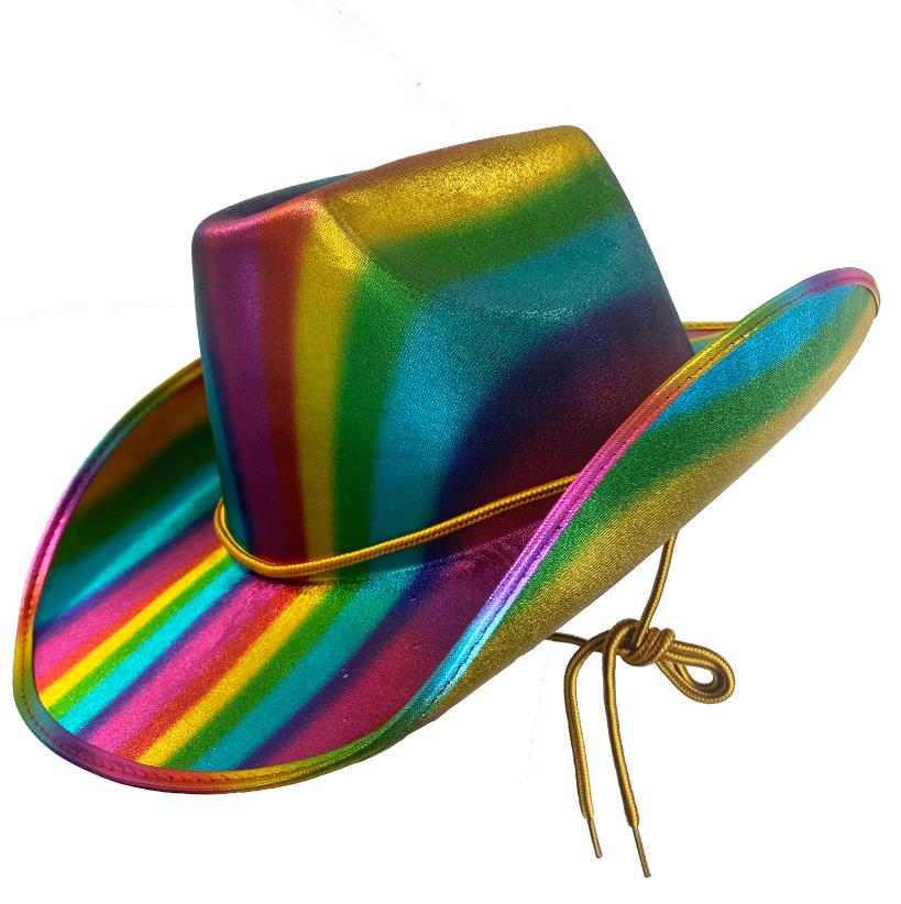Hat Cowboy/Cowgirl Rainbow Holographic - LAST CHANCE BUY
