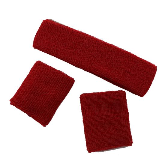 Red Team Spirit Headband & 2pk Wristband Sweatbands