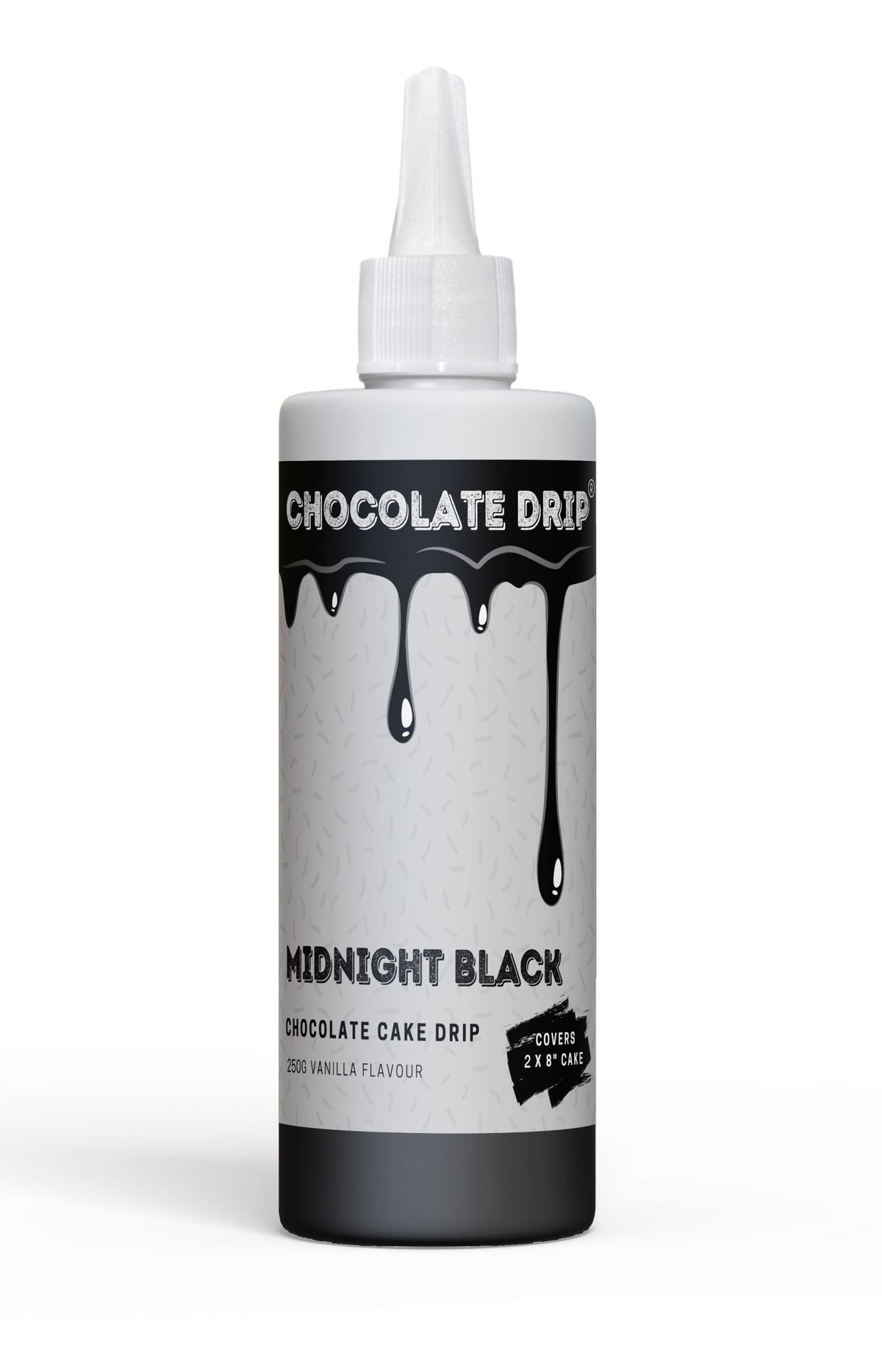Chocolate Drip Midnight Black 250g Cake Decorating (Vanilla Flavour)