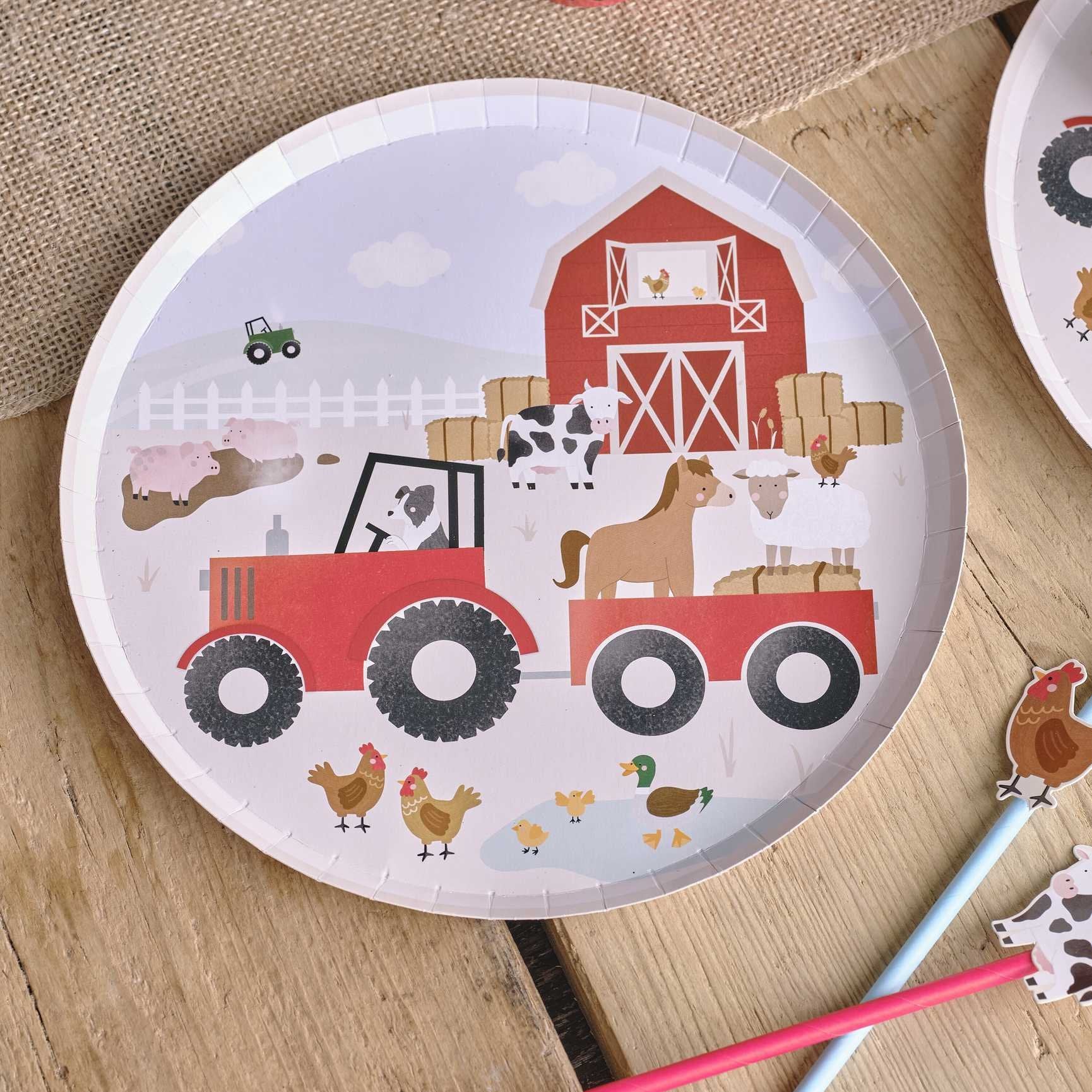 Farm Friends Paper Plates PK 8