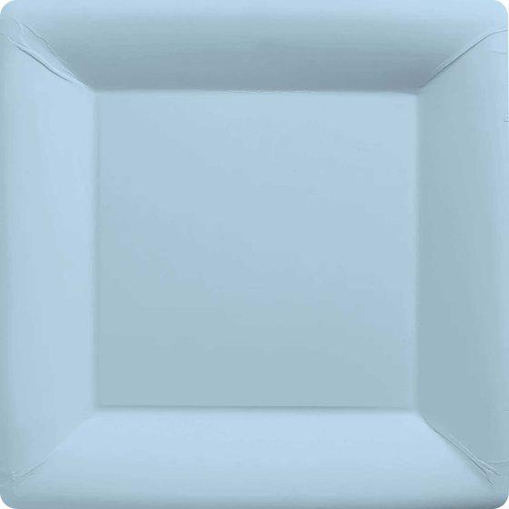 Paper Plates 23cm Pastel Blue Square 20 Pack NPC