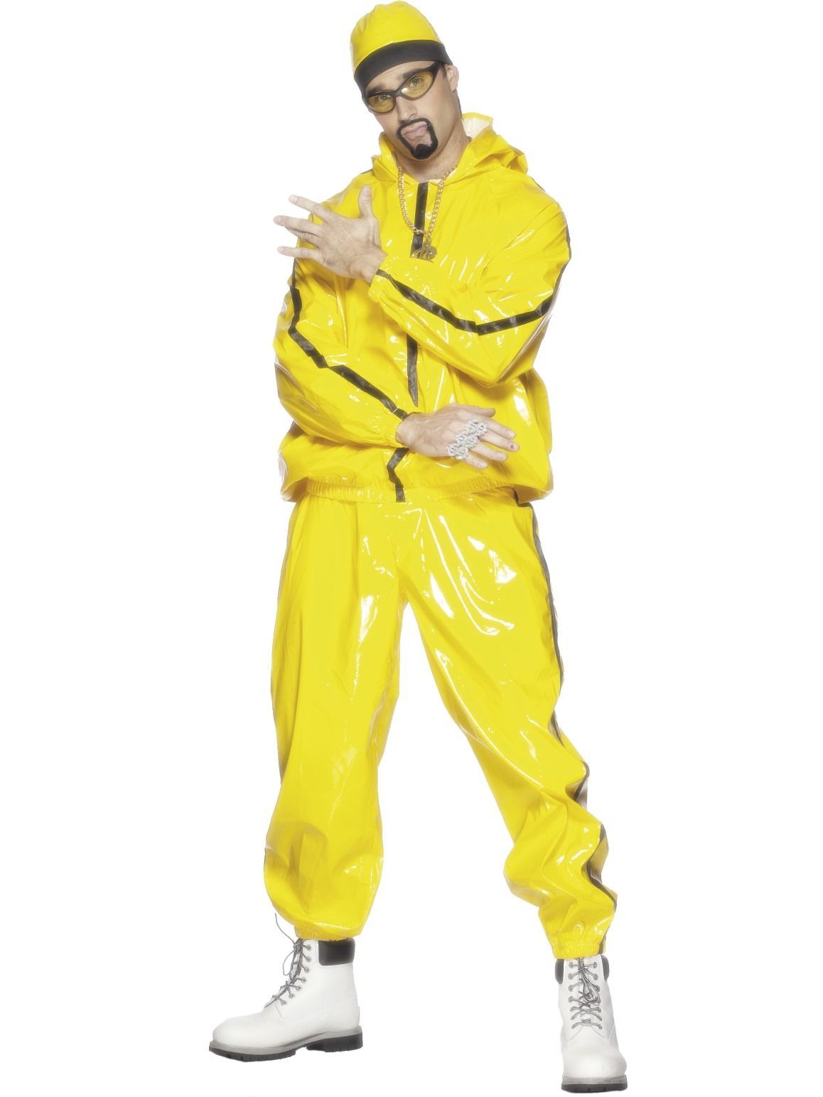 Costume Adult Yellow Rapper Suit 1990s Hip Hop/Rap Large