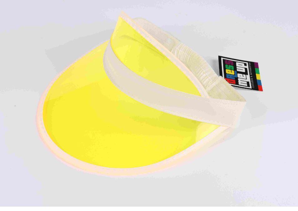 Hat Casino Card Dealer Poker Visor Yellow 1980s