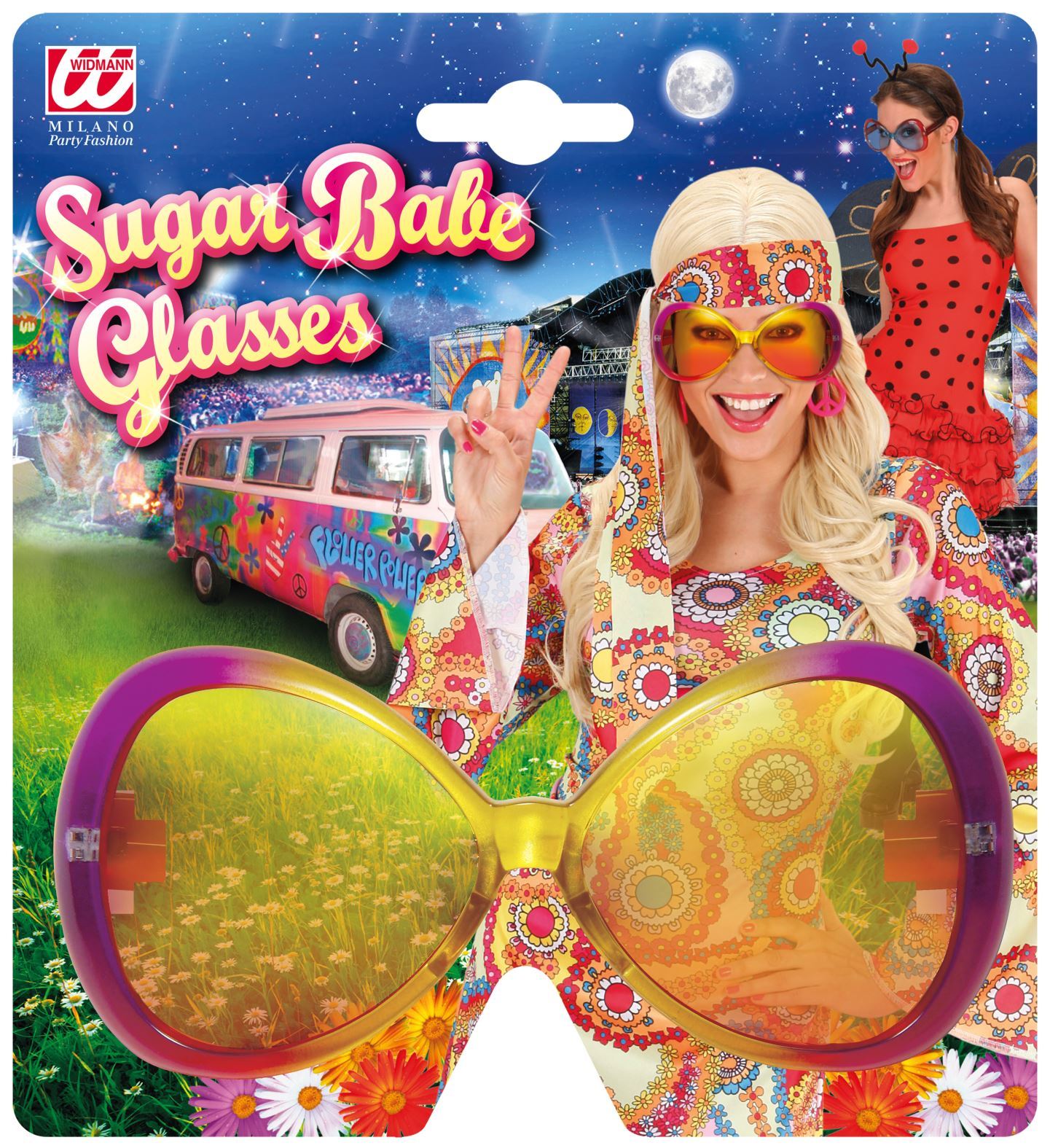 Costume Glasses Hippy Sugar Babe 1960s