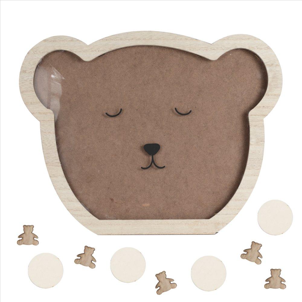 Teddy Bear Wooden Guest Book/Signature Token Baby Shower Keepsake