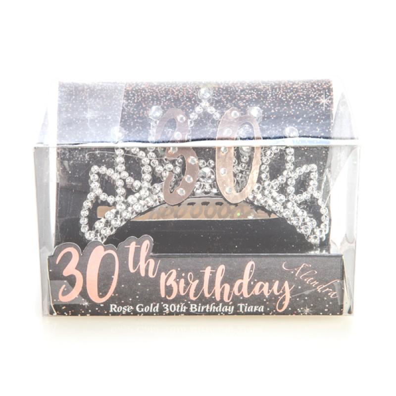 Tiara 30th Rose Gold And Silver - Discontinued Line Last Chance