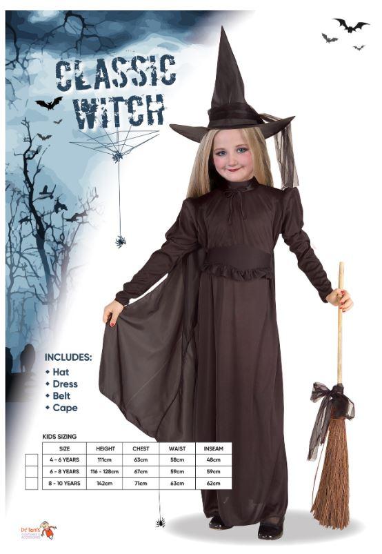 Costume Child Classic Witch Black
