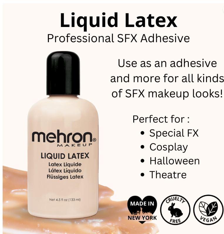 Liquid Latex Light Flesh Colour Mehron Deluxe 133ml Special Effect Adhesive
