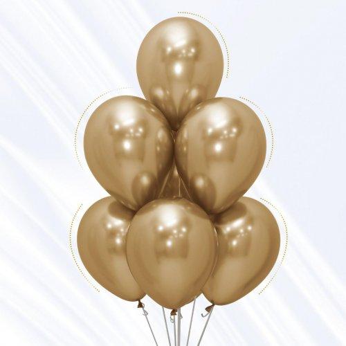 Latex Balloons 30cm Reflex Gold Pk 100