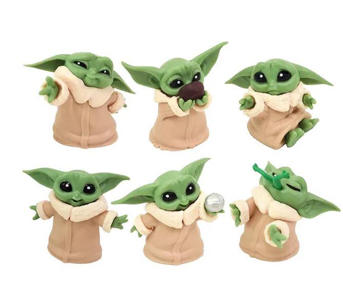 Baby Yoda/Star Wars/The Child /Grogu Cake Toppers/Figurines Plastic Pk/6