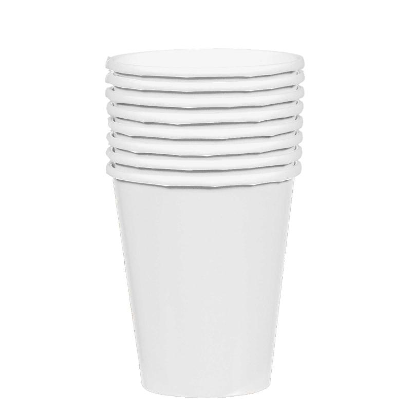 Cups Paper 354ml Frosty White Pk/20 FSC