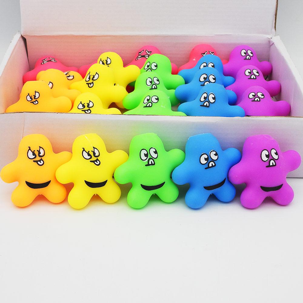 Novelty Toy Stretchy Mini Stress Man 7cm Assorted Colours