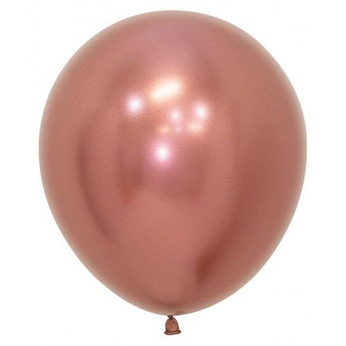 Balloons 46cm Reflex Rose Gold Pk 25