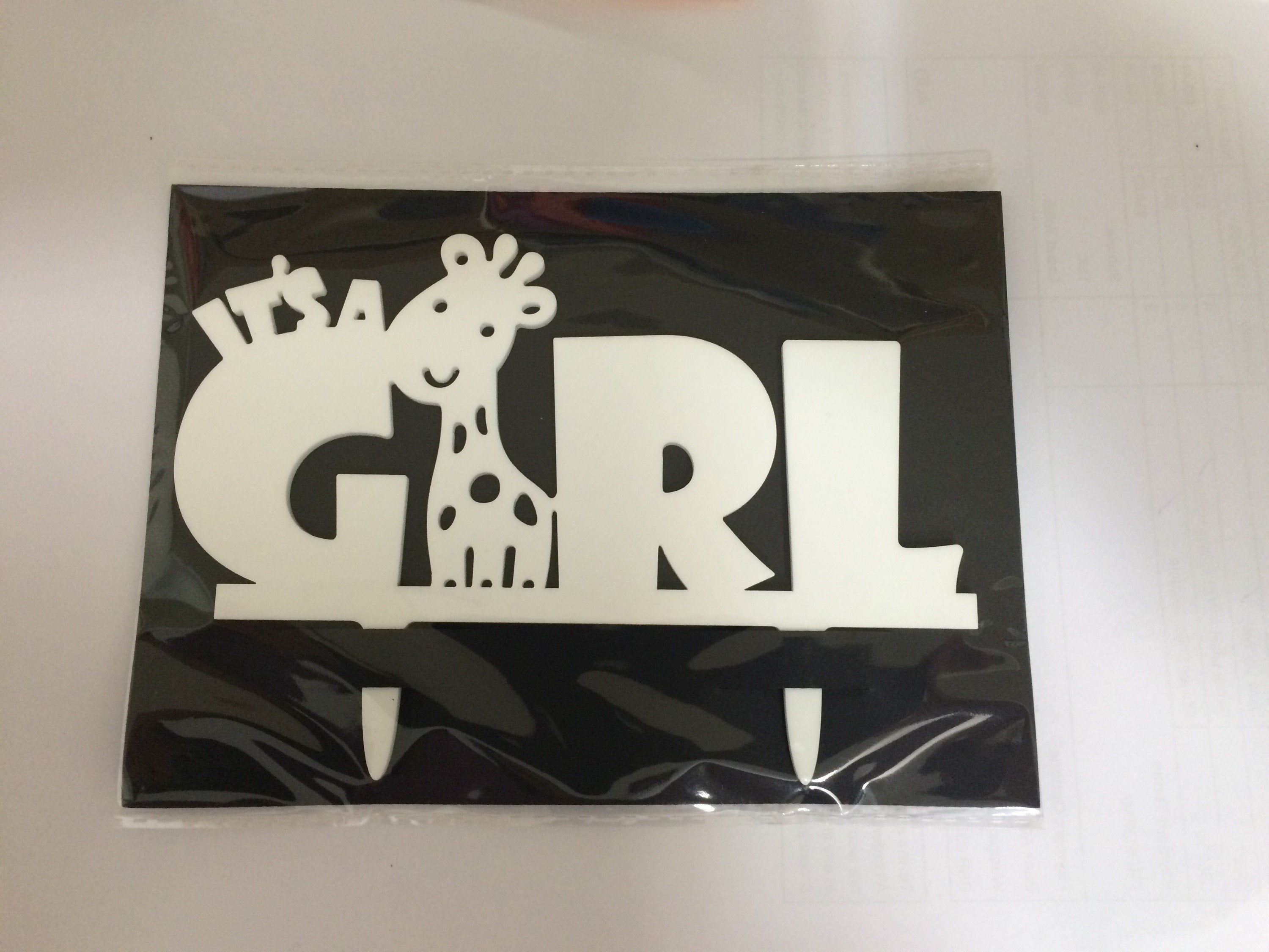 Topper It's A Girl Giraffe White Discontinued last chance buy