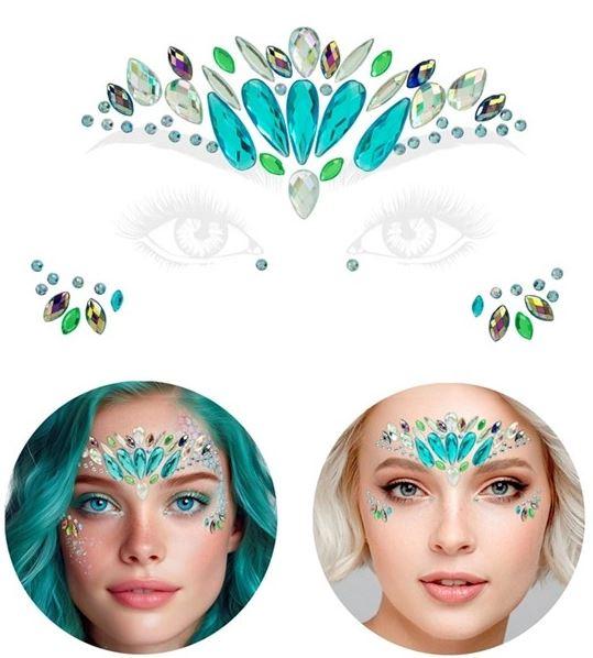 Face Jewels Mermaid Adhesive Costume Accessory