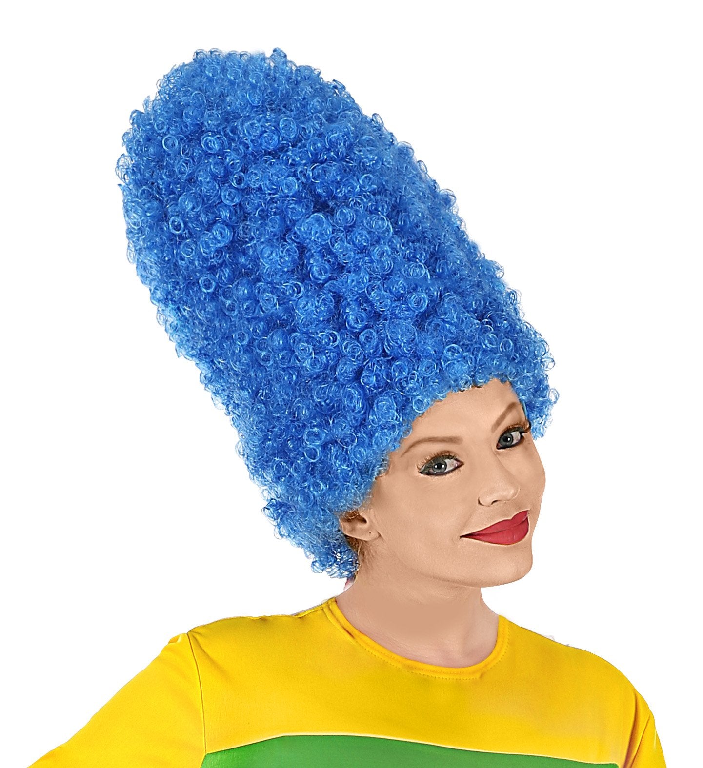 Wig Blue Curly Cartoon Marge Funny