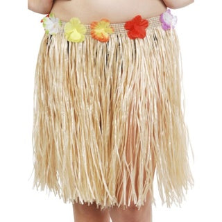 Hawaiian Skirt Natural Short Tropical Costume
