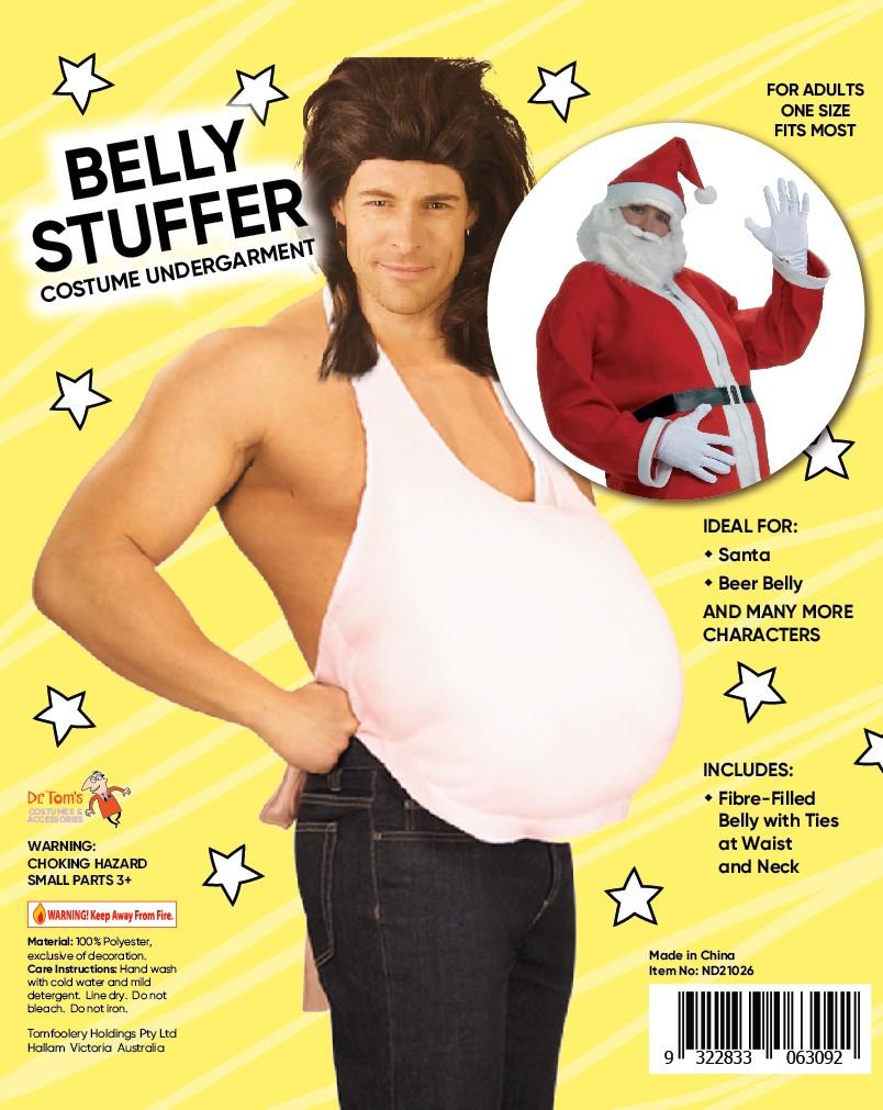 Costume Belly Stuffer Tummy Undergarment Adult Santa Or Beer Belly