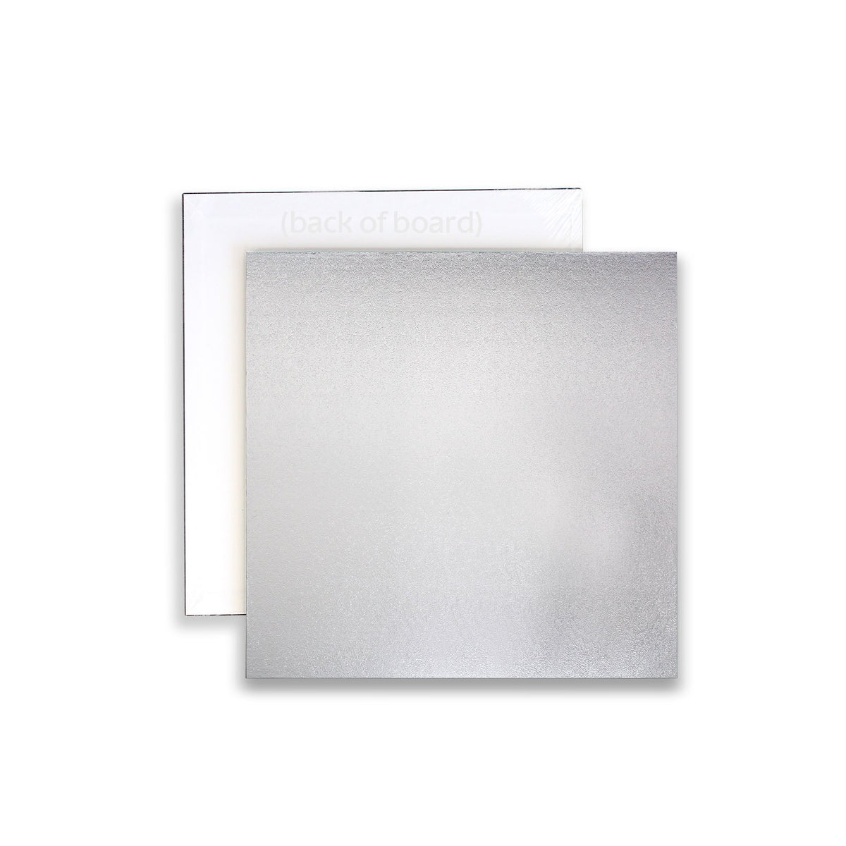 Cake Board MDF Square Silver 5mm 10 Inch