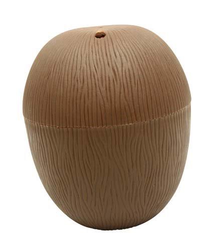 Coconut Sipper/Drink Cup Plastic Hawaiian Tropical Costume Prop